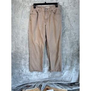 Blue Mountain Mens Tan Cotton Chino Pants 32x32 Straight Leg Workwear Casual